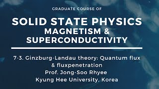 SC73 Solid State PhysicsGL equation flux quantization [upl. by Judon]