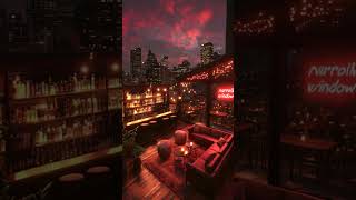 Smooth Night Saxophone Jazz in Rooftop Bar Ambience 🎷 Relaxing Background Music for Deep Sleep [upl. by Judas]