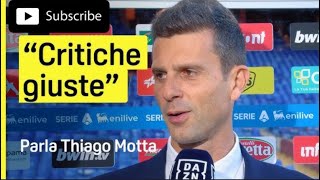 Thiago Motta intervista post GenoaJuventus 03 [upl. by Eoz906]