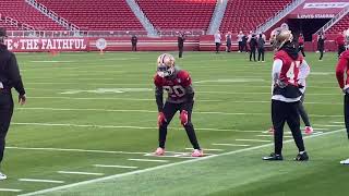 Jimmy Garoppolo Trey Lance Fred Warner Ambry Thomas all practice ahead of 49ersPackers [upl. by Hennahane]