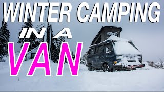 Winter Camping In a Van  Living The Van Life [upl. by Sherline]