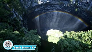 China scientists stunned as huge sinkhole found hiding ancient forest ‘Spectacular’ [upl. by Inohtna]