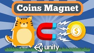 Unity 2D Tutorial How To Make Coins Magnet And Simple Coins Score UI Counter For Arcade Game [upl. by Gildas140]