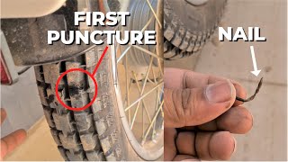 First Puncture in My Bullet 350  Anti Puncture Liquid Worked or Not [upl. by Laurens]