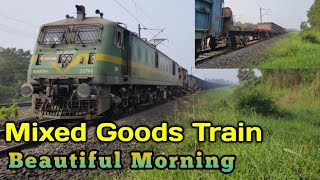 Mixed Frieght Goods Train Captured On 28124 Morning Around 8 AM  VSL Train Videos  Coal Goods [upl. by Kowalski344]