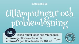 3b 244 tillämpningar och problemlösning [upl. by Zat]