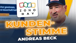 Kundenstimme von Andreas Beck zum ZohoDay der IcosMedia [upl. by Sueddaht866]