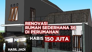 Sketchup  Renovasi Rumah Tipe 36 Biaya 150 Juta [upl. by Orlanta]