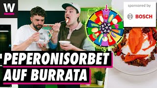 PeperoniSorbet und BurrataSalat – Rezept  Gemüseroulette mit Nico amp Noah Bachofen [upl. by Martie]