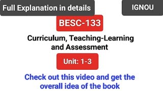 BESC133 Unit123 full chapter explanation in hindi  besc133 unit1 unit2 unit3 ignouexams [upl. by Dalston]