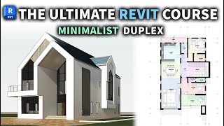 Autodesk Revit Architecture 2024 Minimalist Duplex Beginners Course [upl. by Enitsahc752]