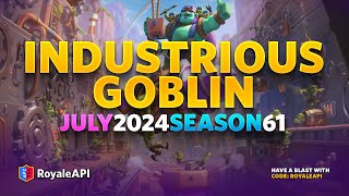 Industrious Goblin Season 61  Emote Banners Tower Skins Clash Royale July 1 2024 [upl. by Earazed]