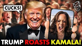 Trump TORCHES Kamala Calls Men Voting Democrat CUCKS as Room of New York Billionaires ROAR 😂 [upl. by Shifra]