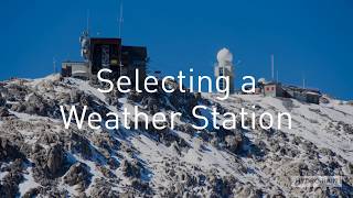 Weather Station Selection [upl. by Aikemot]