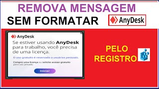 ANYDESK COMO REMOVER MENSAGEM DE LICENÇA [upl. by Sanferd694]