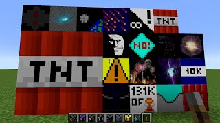 Minecraft MEGA TNT MOD All Tier 4 Tnts 19 TNT Explosions in one video [upl. by Zavras]