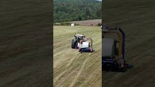 Fendt 818 Vario TMS  Göweil G5012 beim Siloballen wickeln  Luxemburg 2024 [upl. by Boothe]