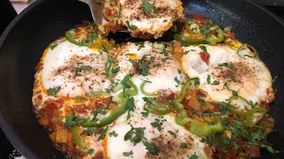 Arabic breakfast Shakshuka recipe Delicious egg recipe By Hira Home Cooking [upl. by Odracir]