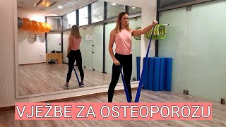 VJEŽBE PROTIV OSTEOPOROZE s elastičnom trakom  6 min [upl. by Neraa]