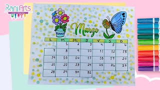 Haz el CALENDARIO DE MARZO  ideas de organización bullet journal journaling [upl. by Ylra702]