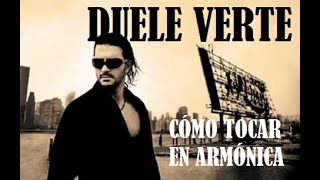 DUELE VERTE Cómo tocar en ARMÓNICA Ricardo Arjona [upl. by Dnalyar582]