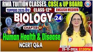 Class 12 Biology Chapter 7 Human Health And Disease  NCERT QampA  12th Biology [upl. by Jonell]