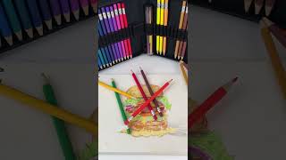 How to complete coloring in one secondfourcandies colorpencil drawing art funny stationery [upl. by Ahsrop]