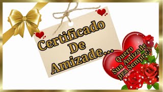 Certificado de Amizade para 2024 Contrato de Amizade para compartilhar melhores amigos [upl. by Nahtanohj675]