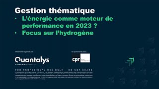 Webinaire  Hydrogène un moteur de la révolution verte [upl. by Eromle177]