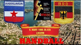 Handball гандбол World Cup Jugoslavija BRD WEST Deutsche Bundes Republik Switzerland 1986 [upl. by Merla]