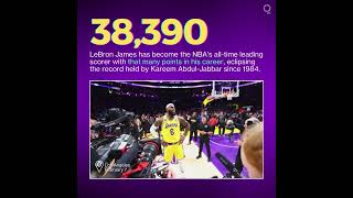 LeBron James Passes Kareem to Take NBA AllTime Scoring Record [upl. by Nyliak]