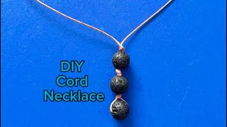 DIY Quick and Easy Adjustable Cord Necklace  How to make gemstone choker [upl. by Afinom]