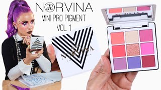 ABH Norvina Mini Pro Pigment Vol 1 Palette Review  Swatches [upl. by Kerat]