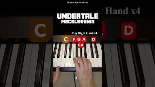 Easy how to play Megalovania on Piano From Undertale [upl. by Eniluqaj]