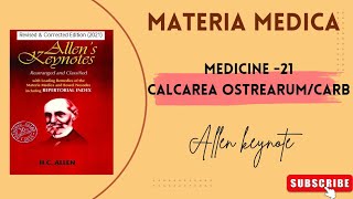 MATERIA MEDICA MEDICINE 21 CALCAREA OSTREARUMCARB ✍️education bhms bams mbbs bds youtube [upl. by Duffie]