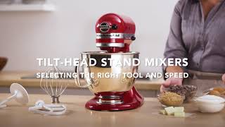 KitchenAid® Artisan® Series TiltHead Stand Mixer Selecting the Right Speed [upl. by Suoinuj]