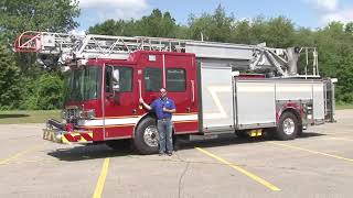 HME Ahrens Fox Aerial 80 ft Ladder Swanton Village Fire Department [upl. by Stein]