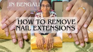 Easy Nail Extensions Removal Technique Step by Step for Beginners  Titlis Nail Artistry [upl. by Calli339]