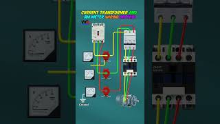 Current Transformer And Am Meter Wiring Methodelectricion feedshorts viralvideo ytviralshorts [upl. by Hagerman]