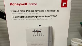 Installing New Honeywell CT30A Nonprogrammable Thermostat ￼ [upl. by Ynneb]