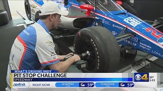 CBS4s IndyCar pit stop challenge [upl. by Esinek]