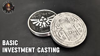 Investment casting a Double Sided Coin  How To  Metal Casting [upl. by Mcdonald]