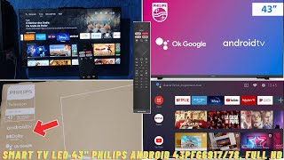 NOVA TV PHILIPS 43 LED COM ANDROID E HDR DOLBY ATMOS 43PFG691778 REVIEW E TESTE [upl. by Otinauj]