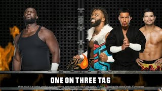 CAN OMOS BEAT 3 JOBBERS IN WWE 2K23 [upl. by Ahsiekan]