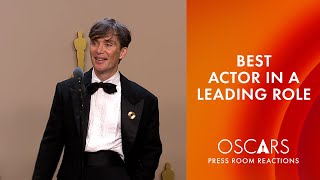 Cillian Murphy  Best Actor in a Leading Role  Oscars 2024 Press Room Speech [upl. by Aihsema664]