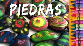 Piedras decoradas con CRAYOLAS [upl. by Ojyma]