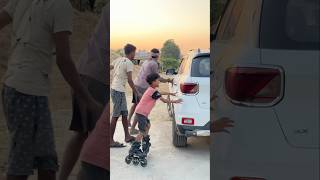 Car ko dhakka de diya shorts advik skating viral [upl. by Nuhsyar589]