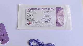 Vicryl suture 50mm needle [upl. by Olimac809]