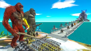 KONG 2024 or SCAR KING Who can defeat 10 level of SHIMO GODZILLA Ranked From Weakest To Strongest [upl. by Hindu]