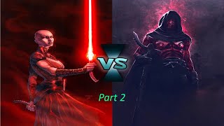 Versus  Asajj Ventress Vs Darth Maul Part 2 [upl. by Aikym]